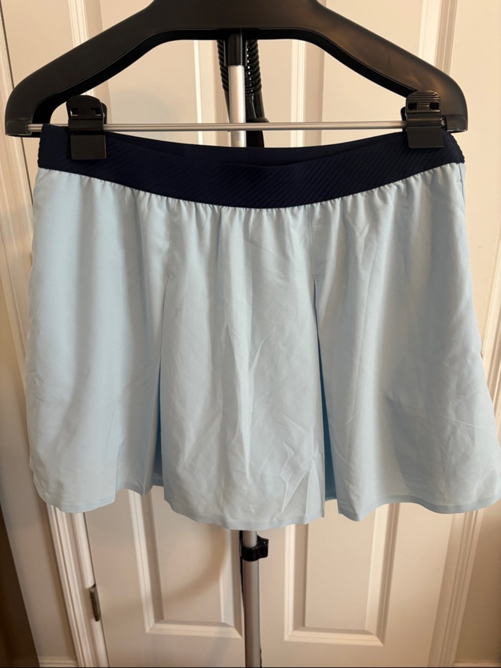 Puma Light Blue Golf Skort with Navy Waistband